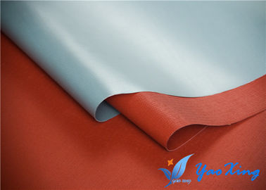 A borracha de silicone vermelha revestiu a tela da fibra de vidro para coberturas da cortina e do fogo de fumo