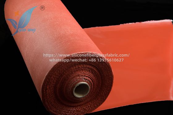 Tecido de silicone incandescente vermelho resistente a 200 graus Celsius para carcaças industriais