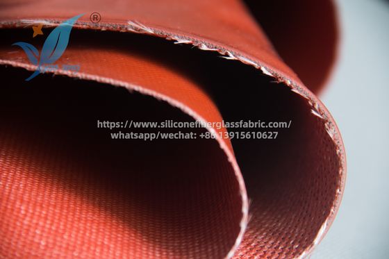 Tecido de silicone incandescente vermelho resistente a 200 graus Celsius para carcaças industriais