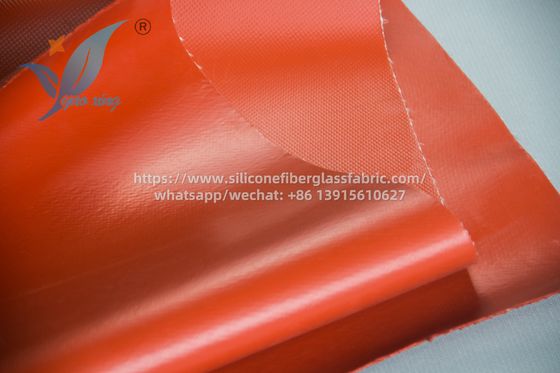 1.5 mm Tecido de duas faces revestido de fibra de vidro de silicone para conectores de dutos