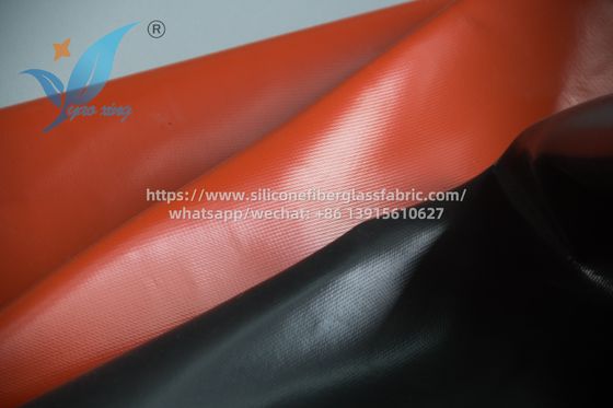 0.4 mm Tecido de cortina à prova de fogo revestido de silicone textura macia