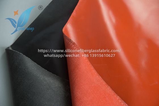 0.4 mm Tecido de cortina à prova de fogo revestido de silicone textura macia