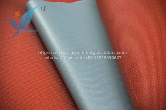 Material de isolamento de tecido de fibra de vidro revestido com silicone de 100 m cinza