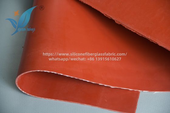 Heavy Duty 1.5mm Fireproof Silicone Rubber Fabric Anti Aging