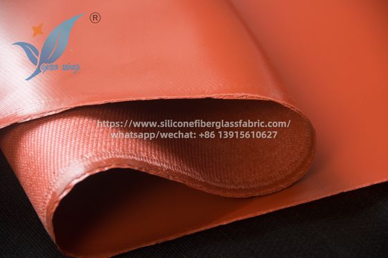 1.5m Largura Tecido de fibra de vidro revestido de silicone para portas de incêndio textura macia de alta resistência