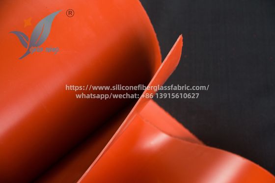 1.5 mm Tecido de duas faces revestido de fibra de vidro de silicone para conectores de dutos