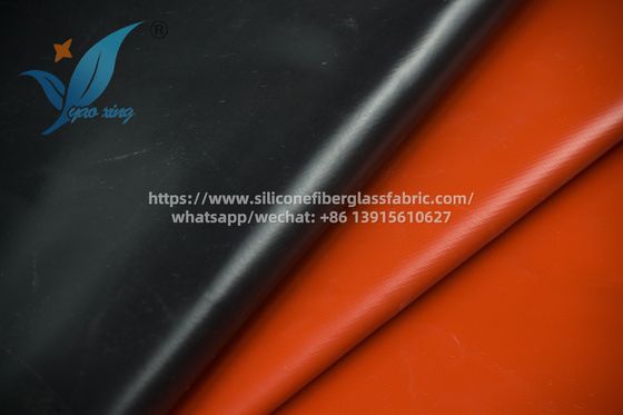 0.4 mm Tecido de cortina à prova de fogo revestido de silicone textura macia