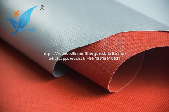 Tecido de fibra de vidro revestido com silicone industrial de 50 m resistente a 200 graus Celsius antienvelhecimento