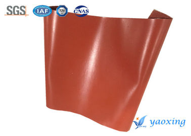 tela revestida da fibra de vidro do único silicone lateral vermelho de 1.5mm