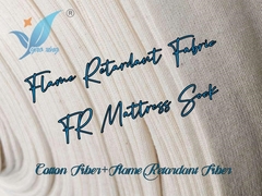 Encaixe de colchão de esponja de tecido de algodão com barreira contra fogo